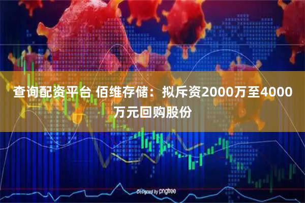 查询配资平台 佰维存储：拟斥资2000万至4000万元回购股份